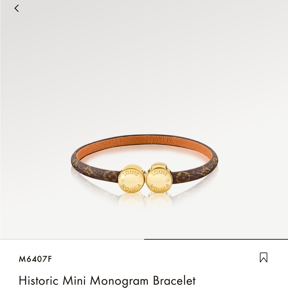 Authentic LV historic mini monogram bracelet